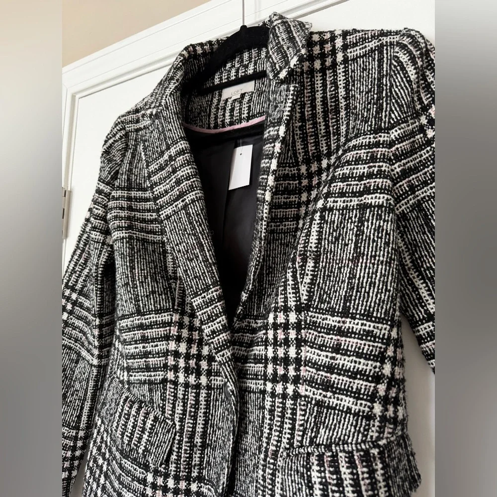 NWT LOFT plaid blazer